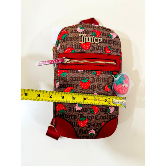 Juicy‎ Couture Backpack Purse Women Strawberry Pink Straps Bag Charm Handbag NWT main image 5